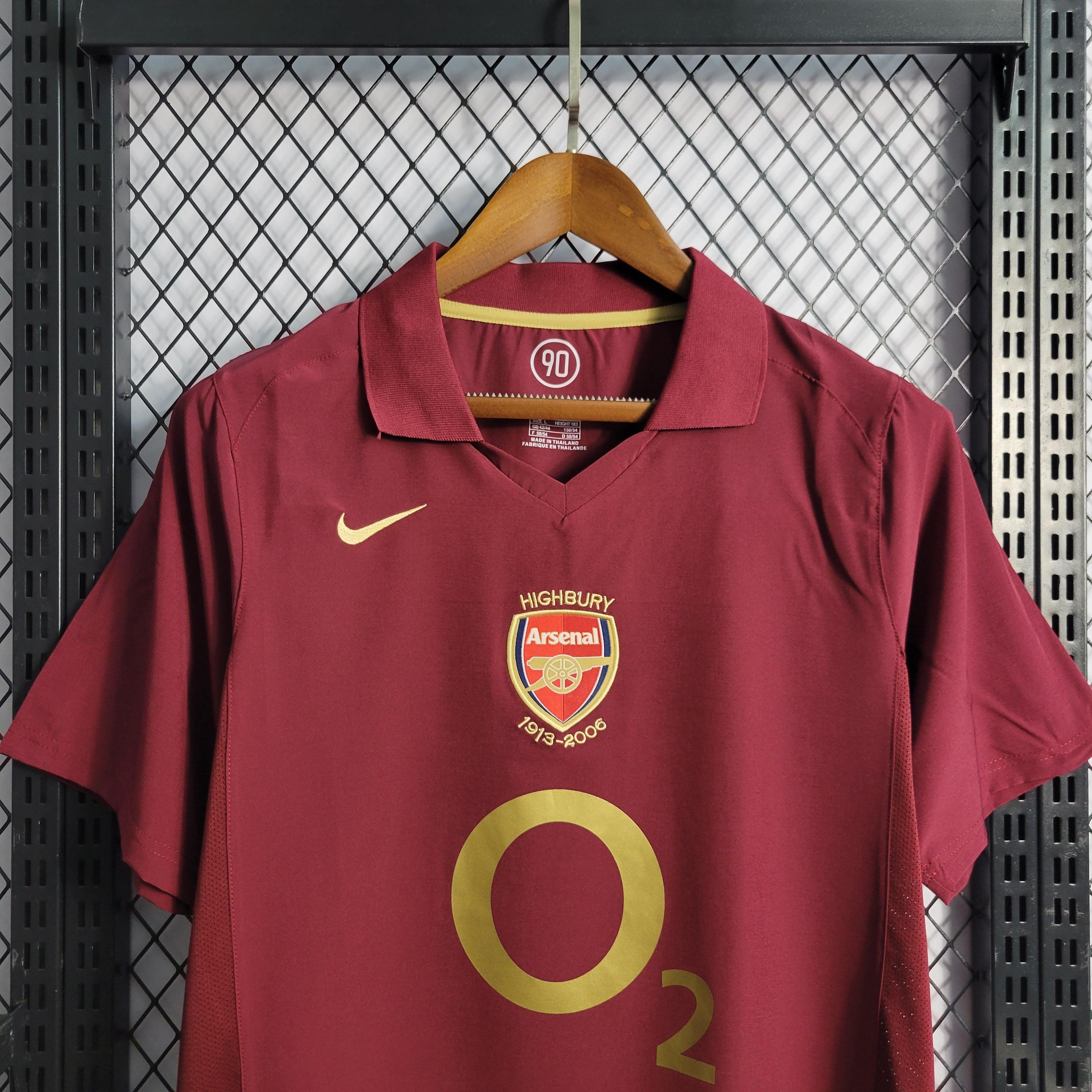 Camisa Arsenal Home 05/06 Retrô - Vinho | Torcedor