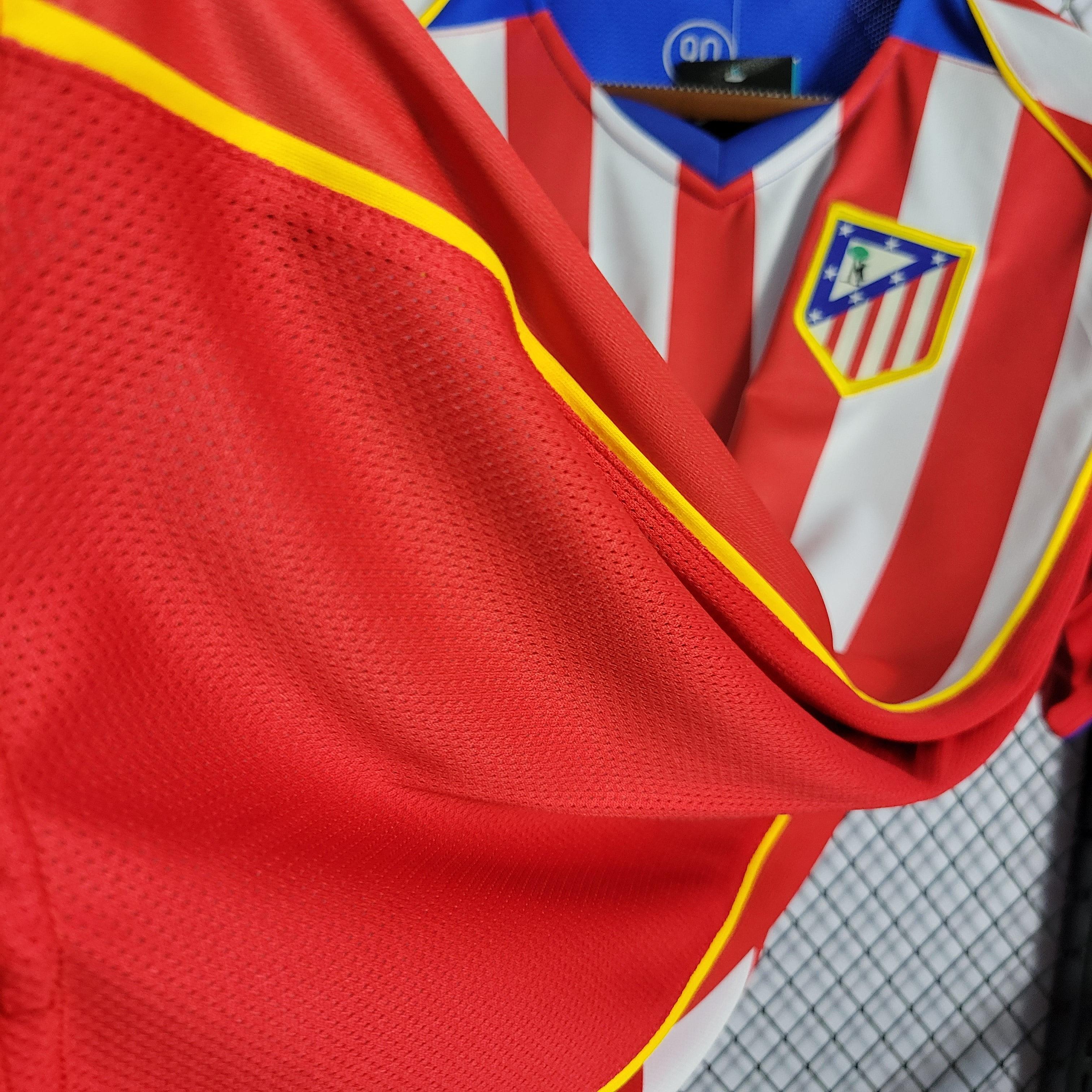 Camisa Atlético de Madrid Spider 04/05 Retrô - Branca e Vermelha | Torcedor