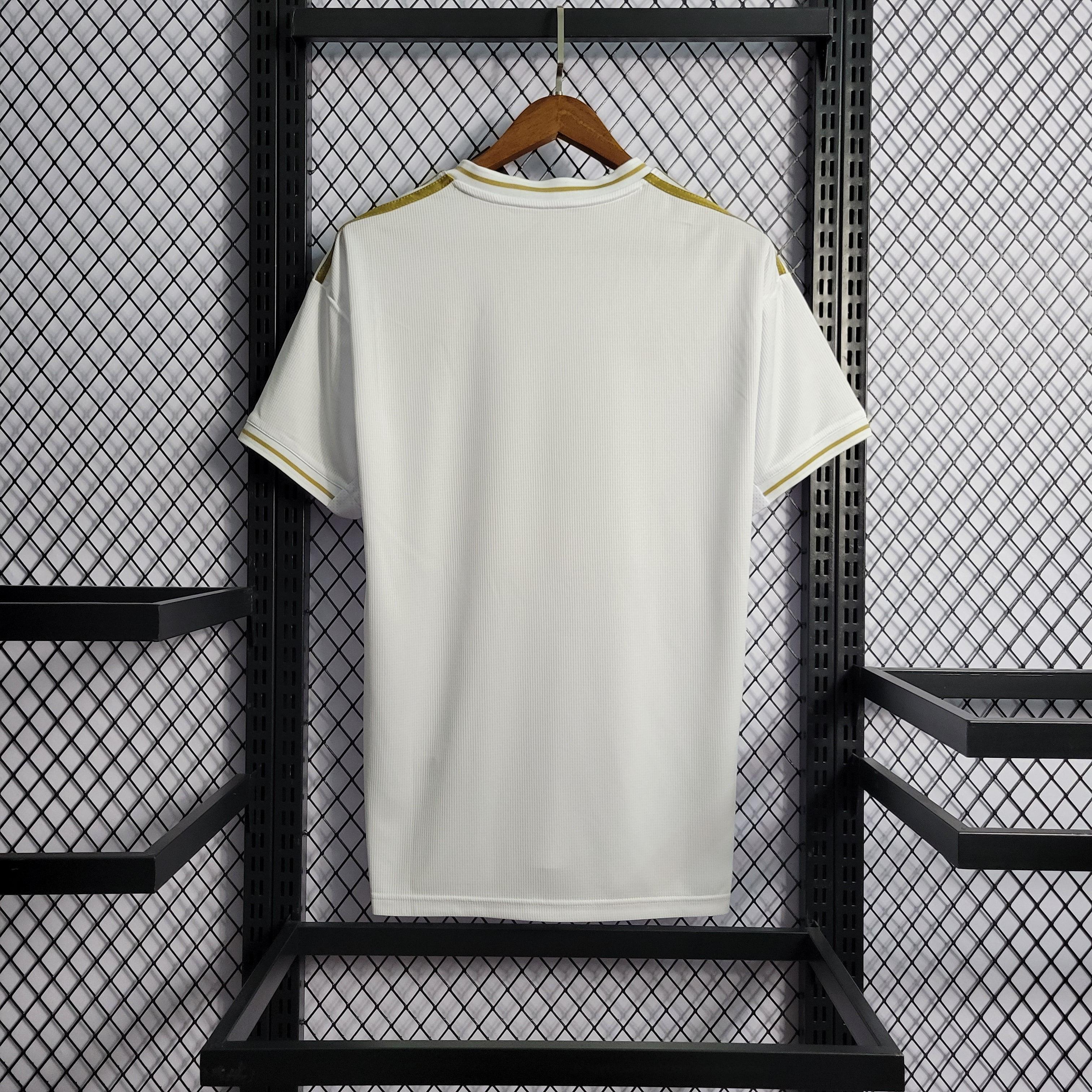 Camisa Real Madrid Home 19/20 Retrô - Branca e Dourada | Torcedor