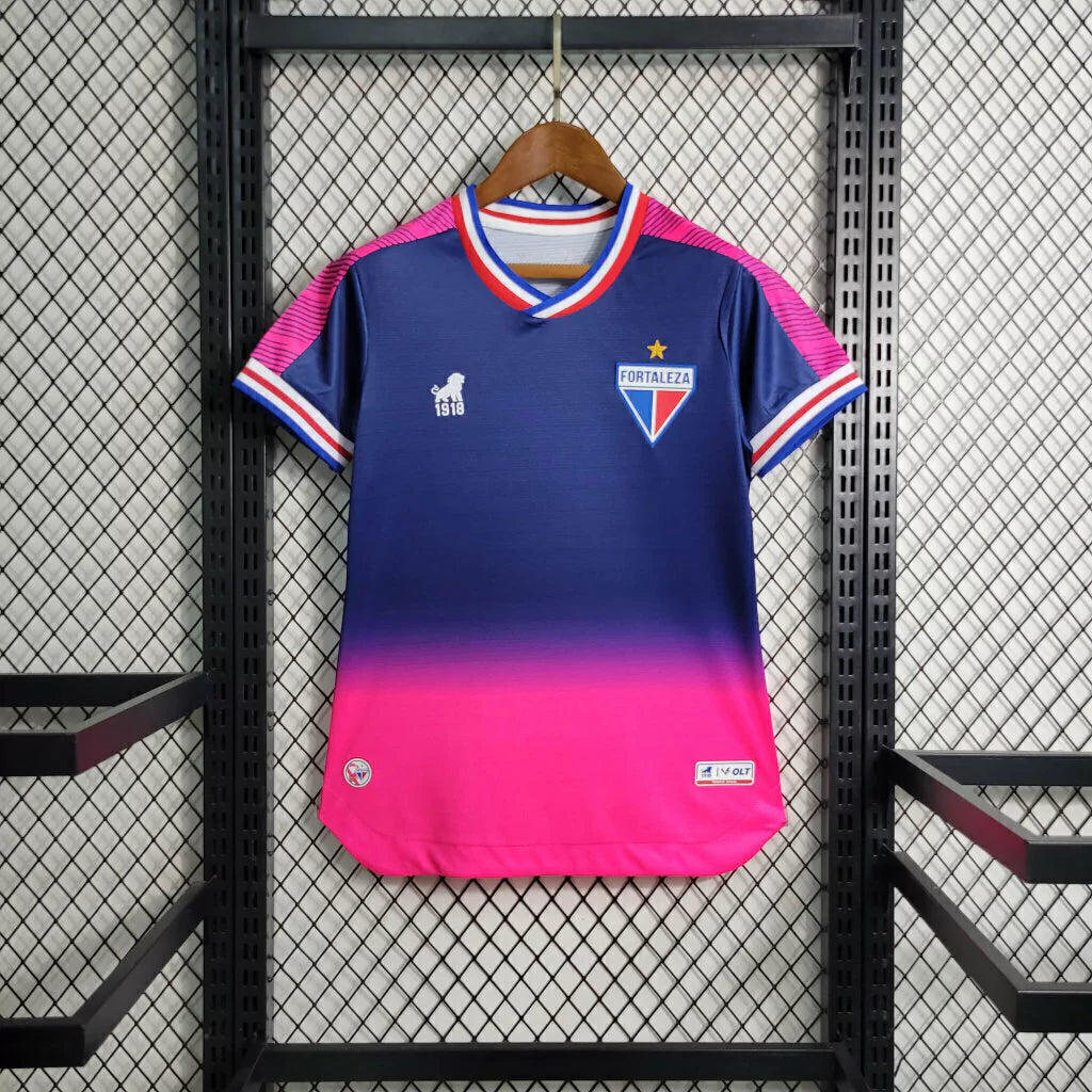 Camisa Fortaleza Feminina Outubro Rosa 23/24 - Azul e Rosa | Torcedor