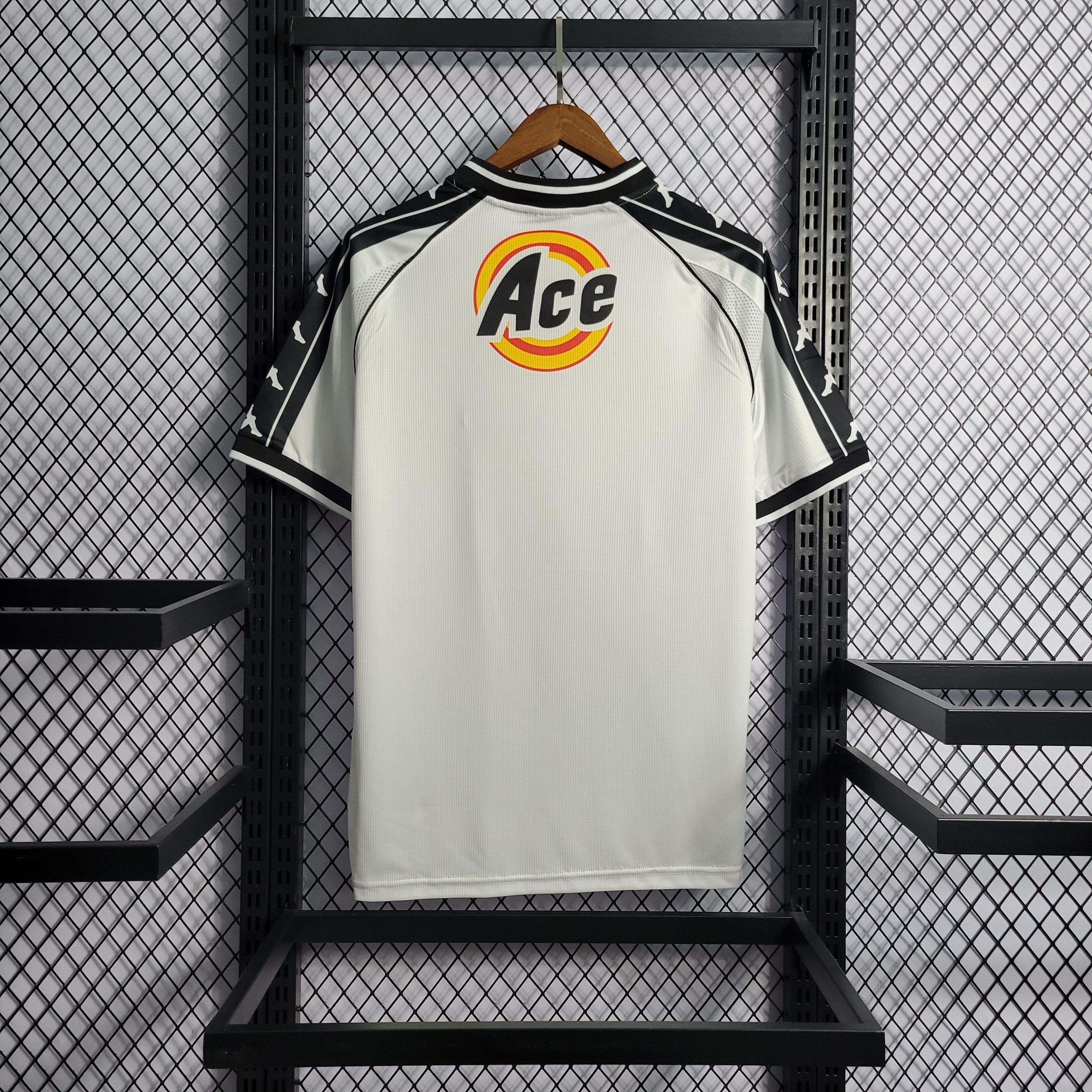 Camisa Vasco Away 2000 Retrô - Branca e Preta | Torcedor