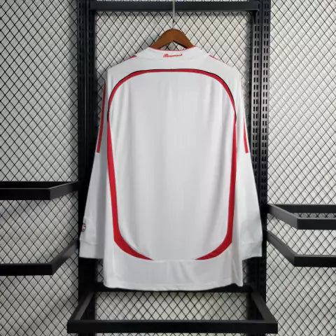 Camisa Milan Away 06/07 Retrô Manga Longa - Branca | Torcedor