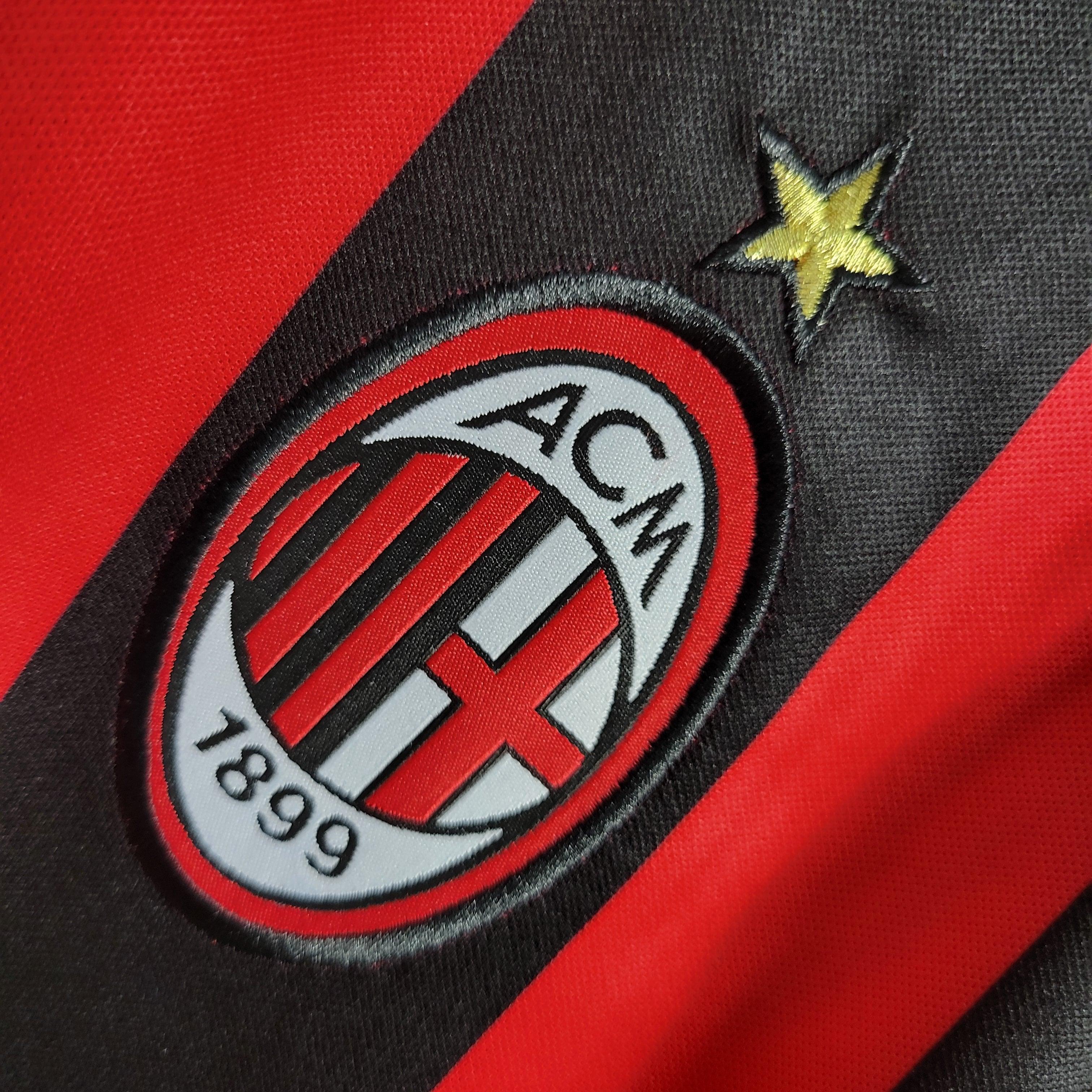 Camisa Milan Home 06/07 Retrô - Vermelha e Preta | Torcedor