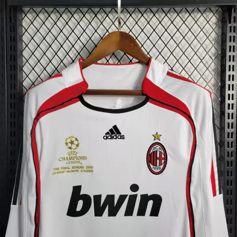 Camisa Milan Away 06/07 Retrô Manga Longa - Branca | Torcedor