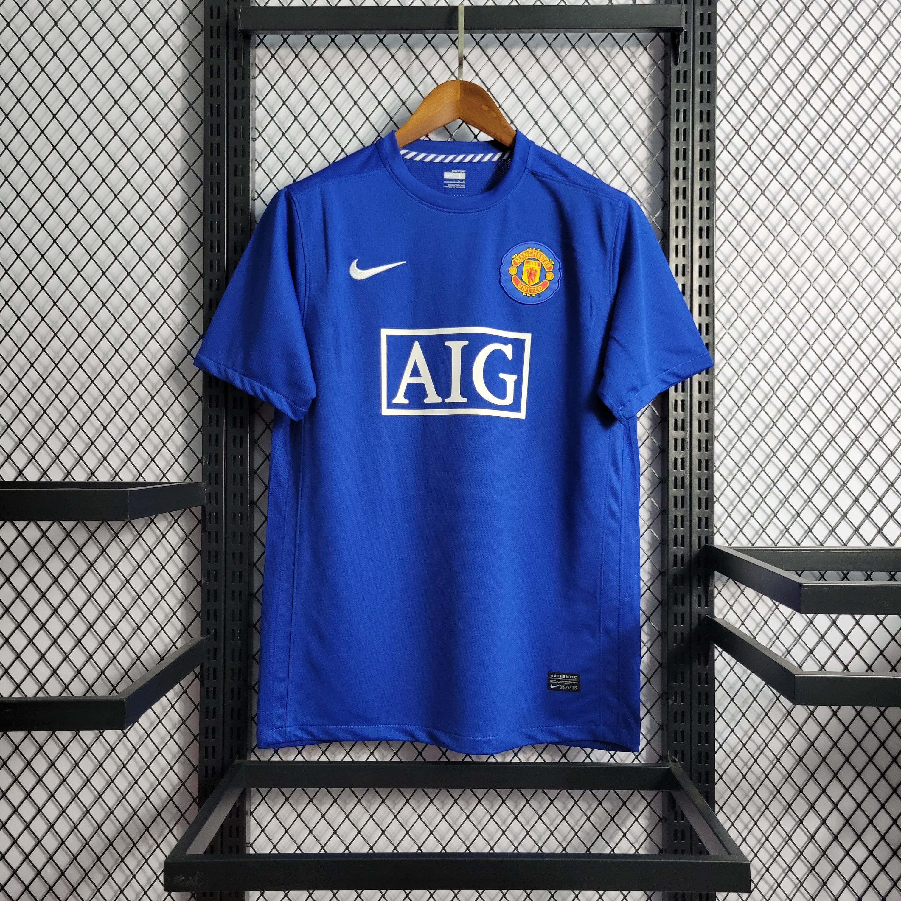 Camisa Manchester United Away 07/08 Retrô - Azul | Torcedor