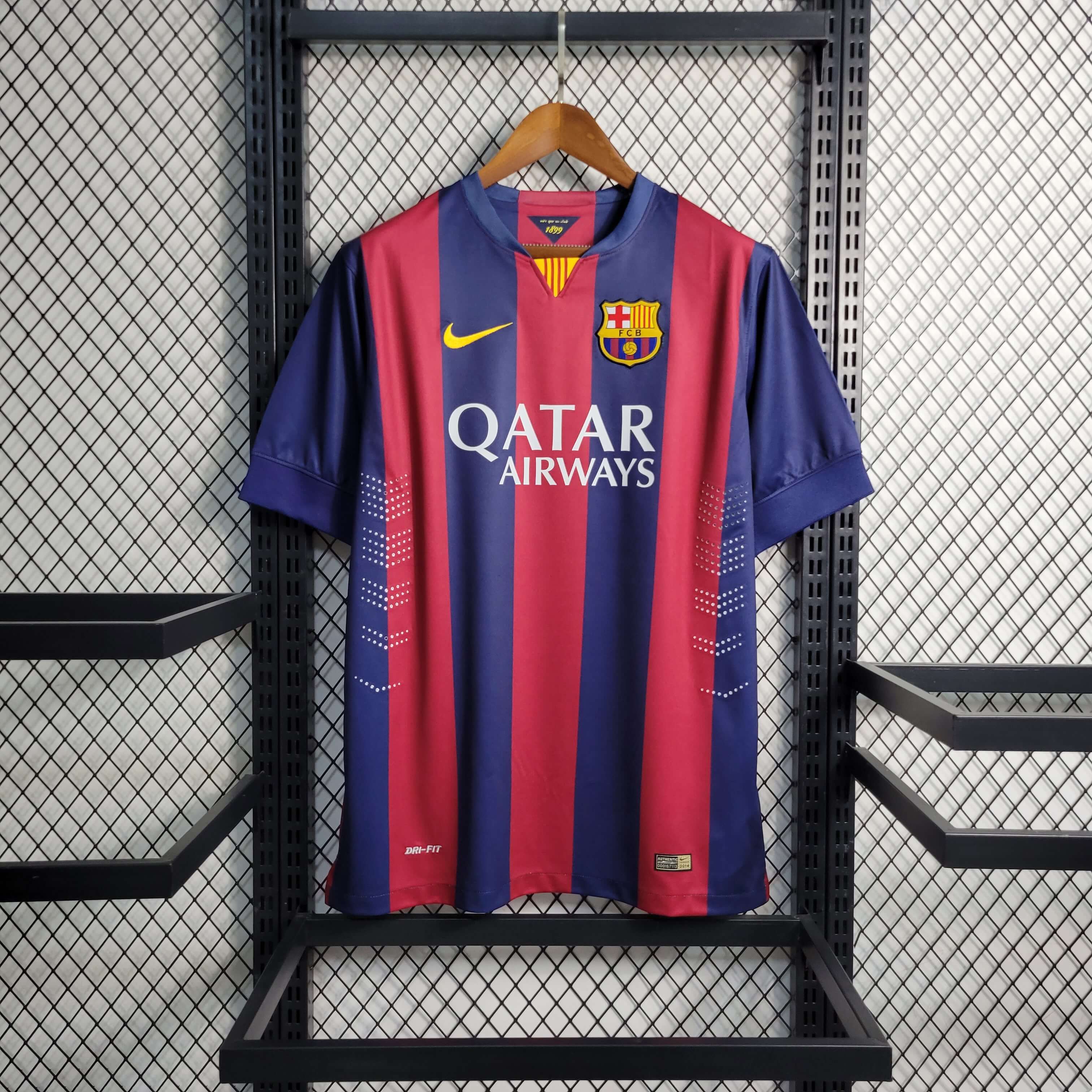 Camisa Barcelona Home 14/15 Retrô - Azul e Vermelha | Torcedor