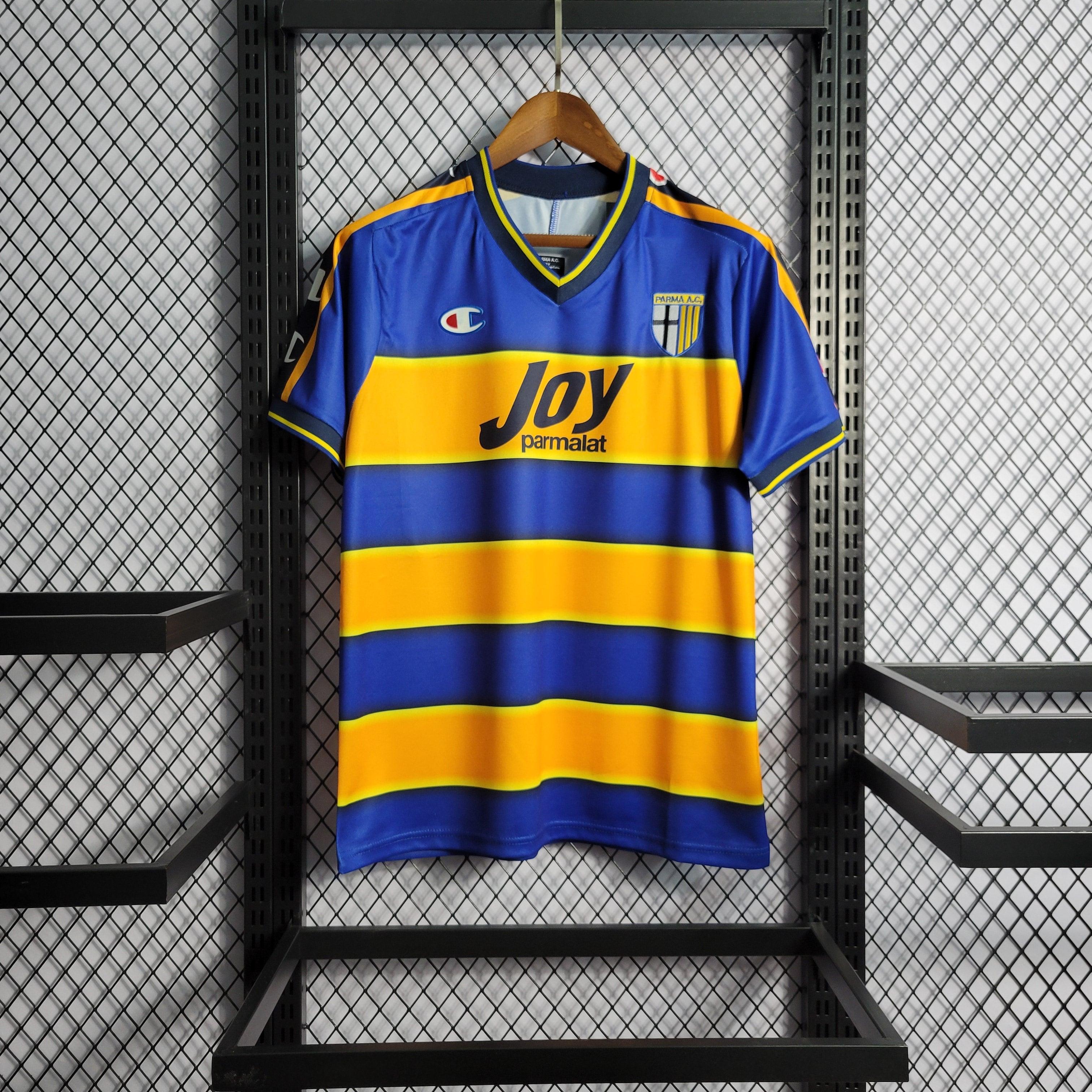 Camisa Parma Away 01/02 Retrô - Azul e Amarela | Torcedor