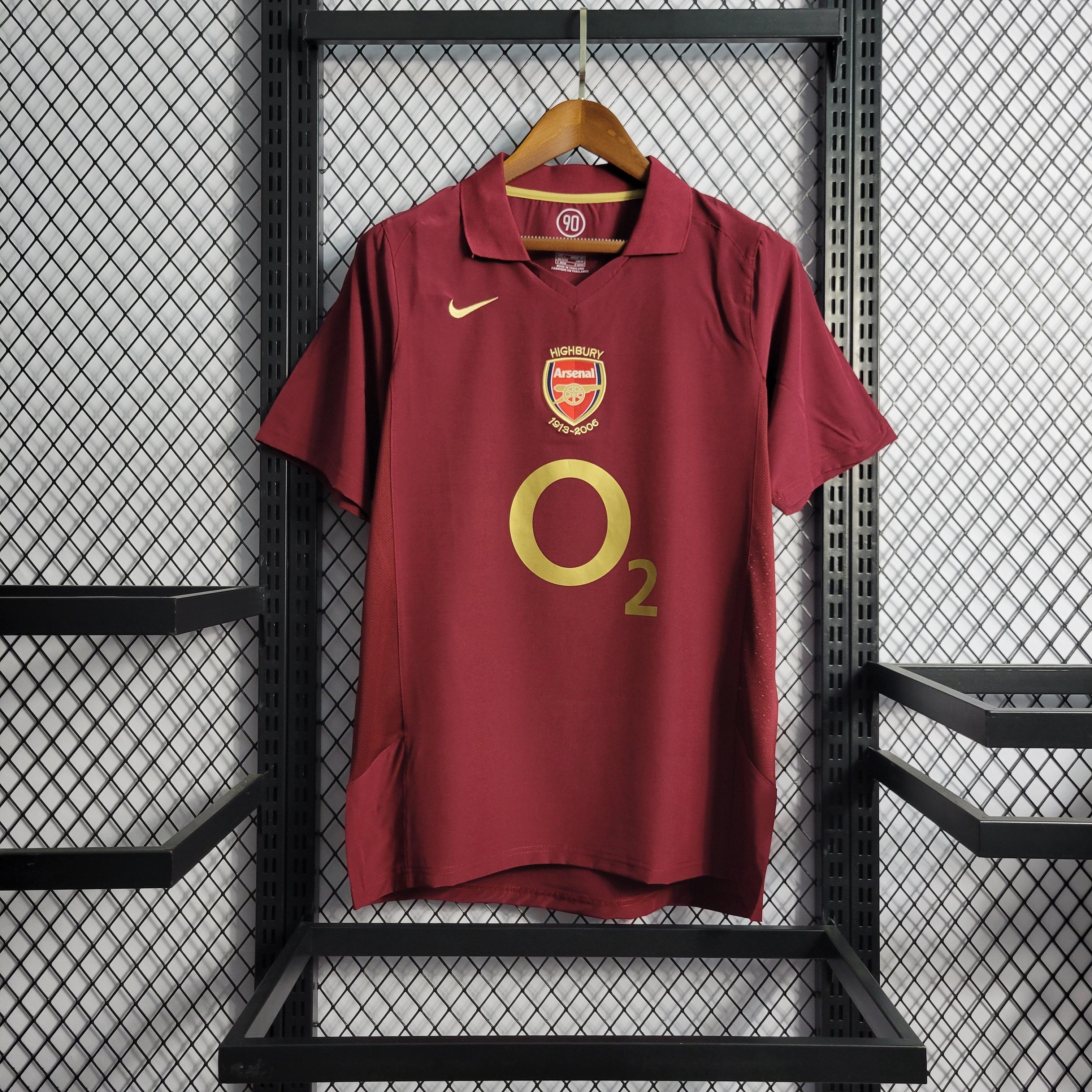 Camisa Arsenal Home 05/06 Retrô - Vinho | Torcedor