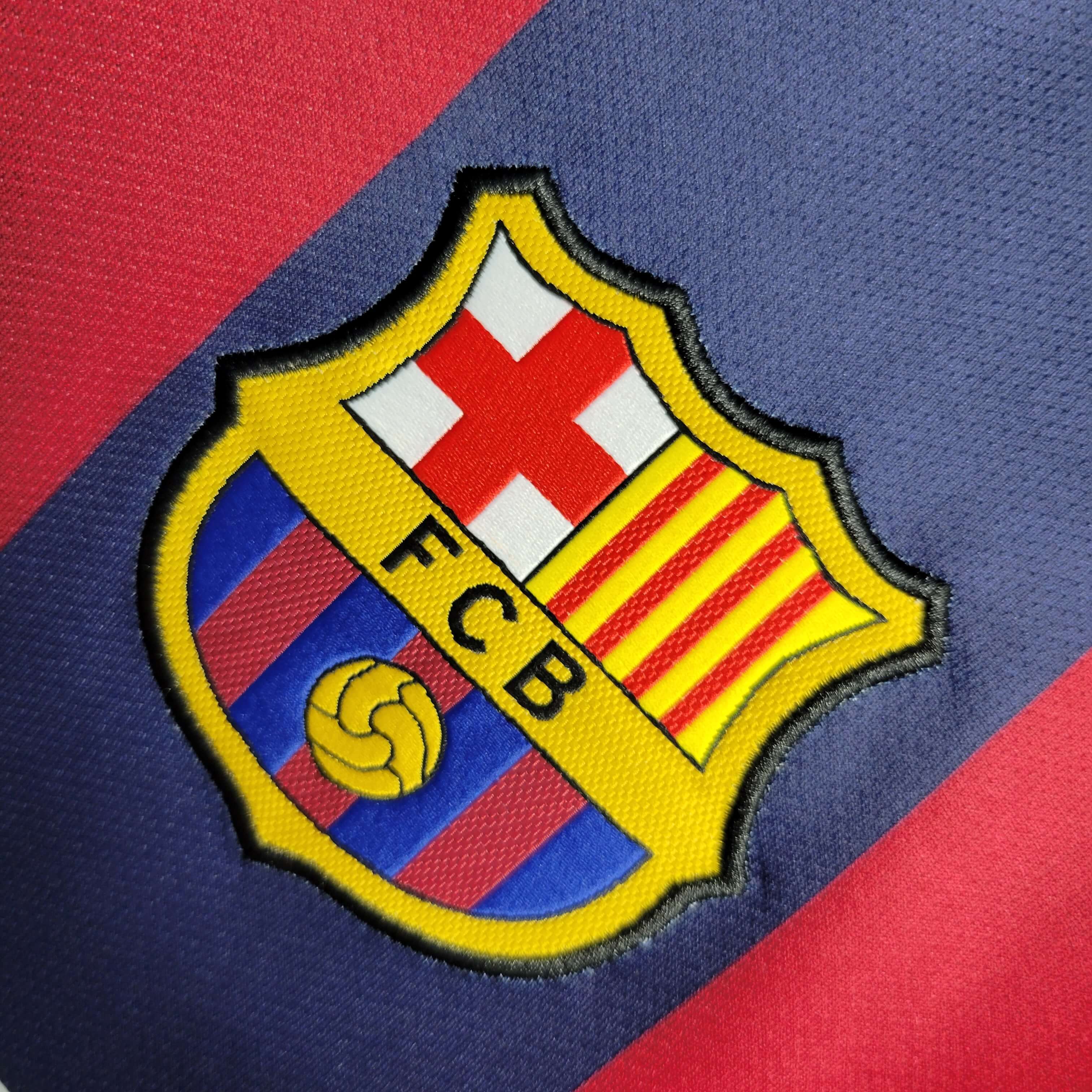 Camisa Barcelona Home 14/15 Retrô - Azul e Vermelha | Torcedor