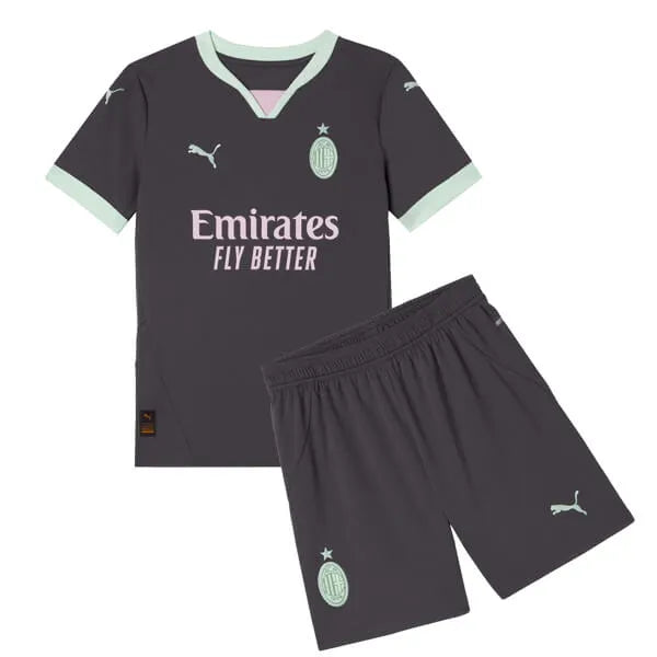 Conjunto Infantil Milan III 24/25 - Cinza | Jogador