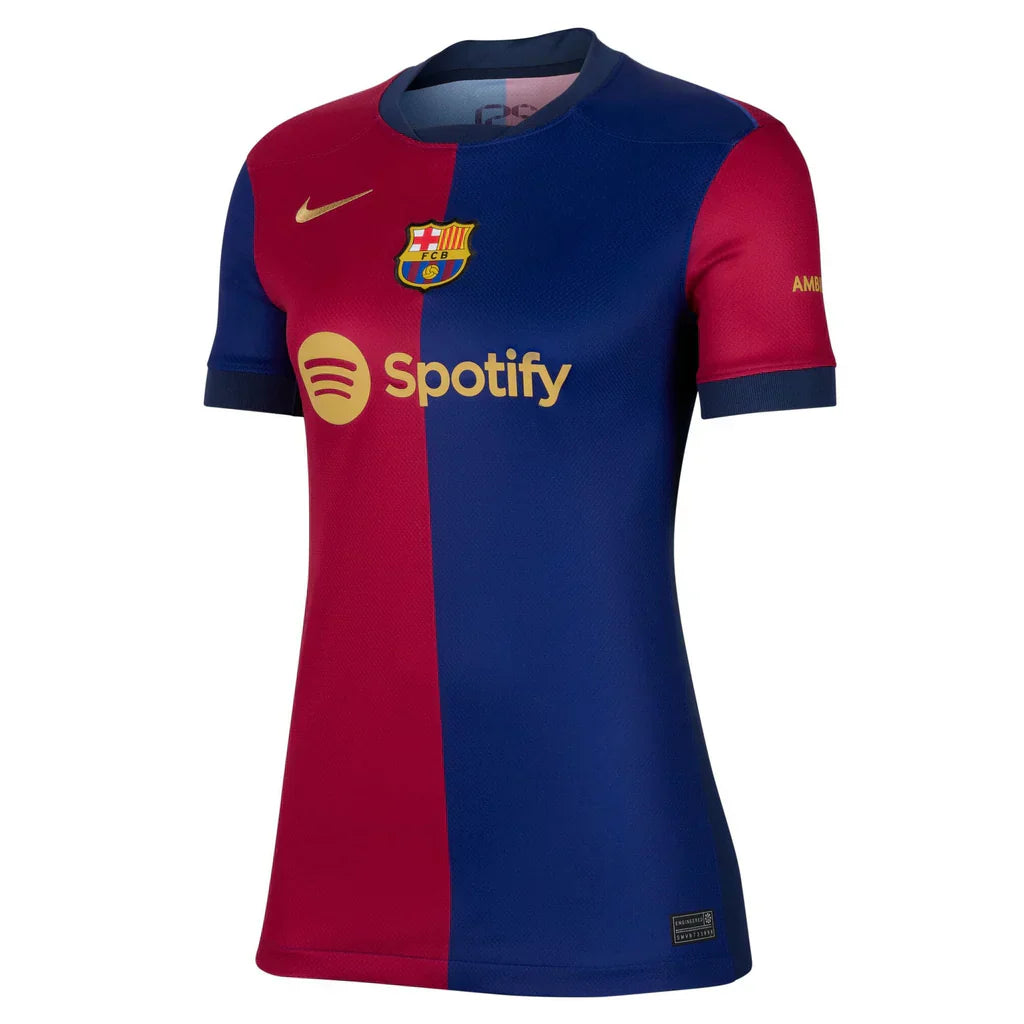 Camisa Barcelona Feminina Home 24/25 - Azul e Vermelha | Torcedor