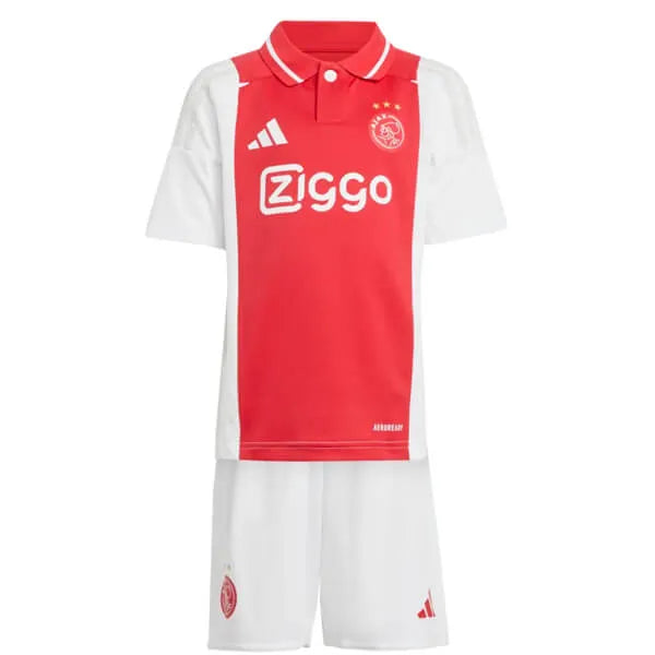 Conjunto Infantil Ajax I 24/25 - Branco e Vermelho | Jogador