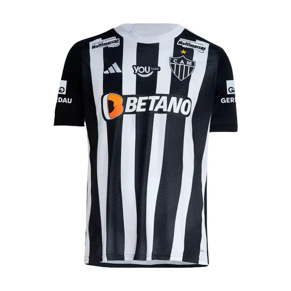 Camisa Atlético Mineiro Home 24/25 - Preta e Branca - C/ Patrocínio | Torcedor