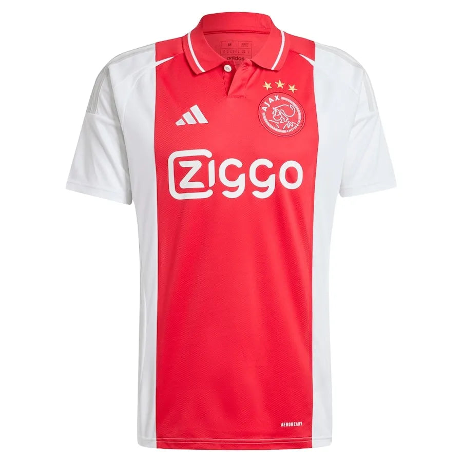 Camisa Ajax Home 24/25 - Branca e Vermelha | Torcedor