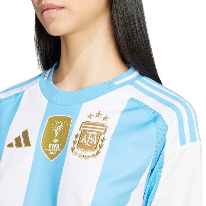 Camisa Argentina Feminina Home 2024 - Azul e Branca | Torcedor