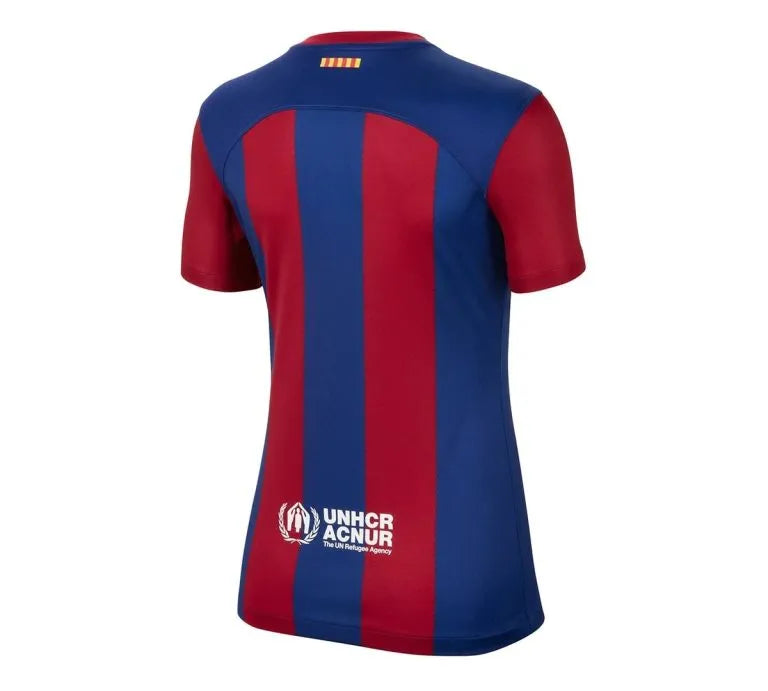 Camisa Barcelona Feminina Home 23/24 - Azul e Vermelha | Torcedor