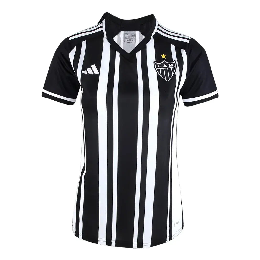 Camisa Atlético Mineiro Home 23/24 Feminina - Preta e Branca | Torcedor