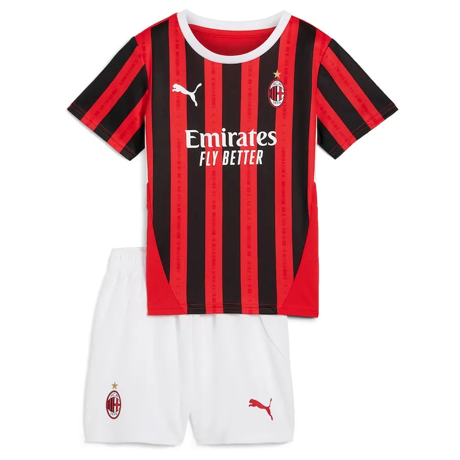 Conjunto Infantil Milan I 24/25 - Vermelho e Preto