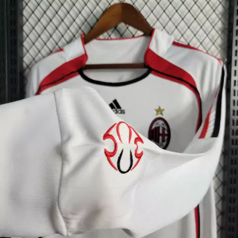 Camisa Milan Away 06/07 Retrô Manga Longa - Branca | Torcedor