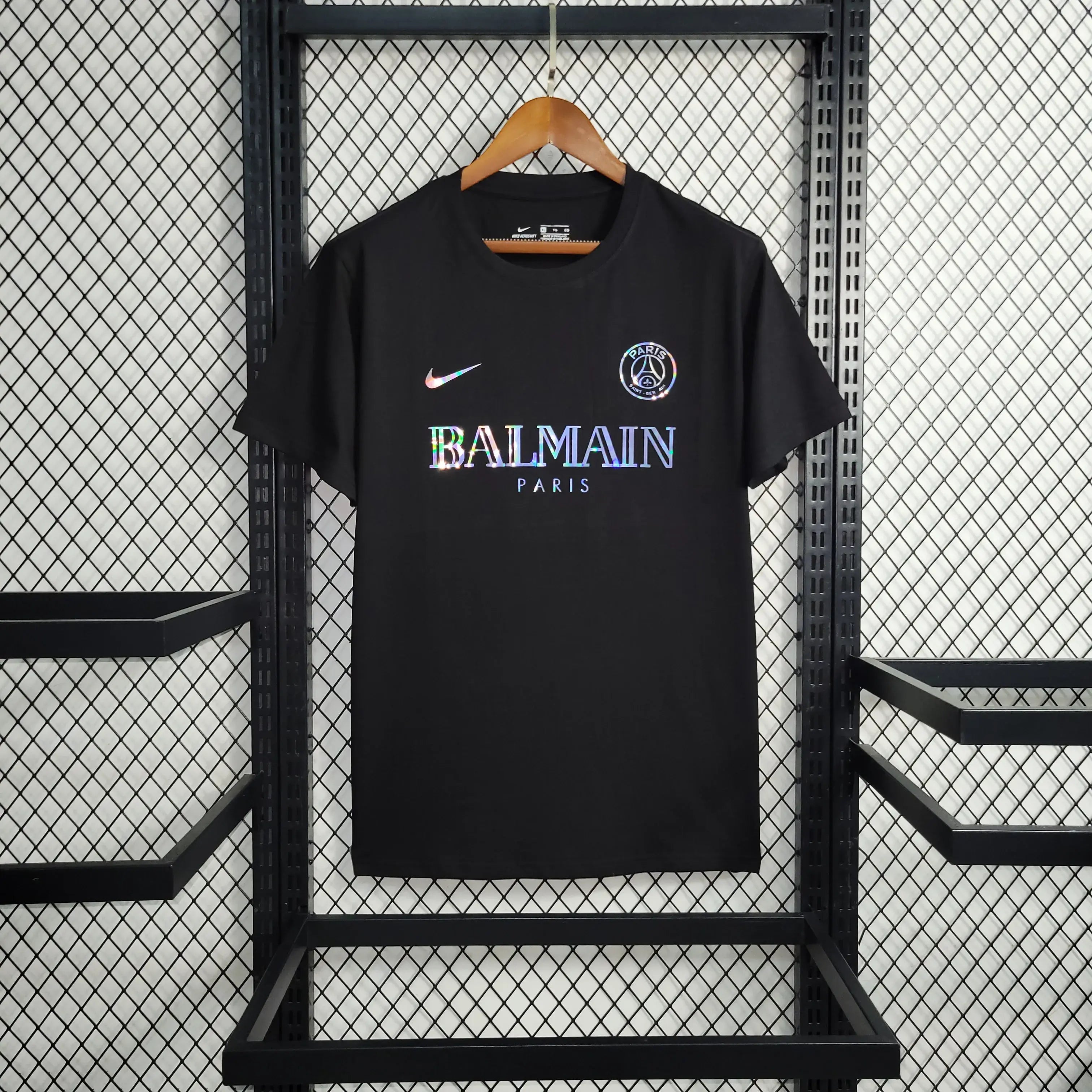 Camisa PSG Balmain - Preta Refletiva | Torcedor