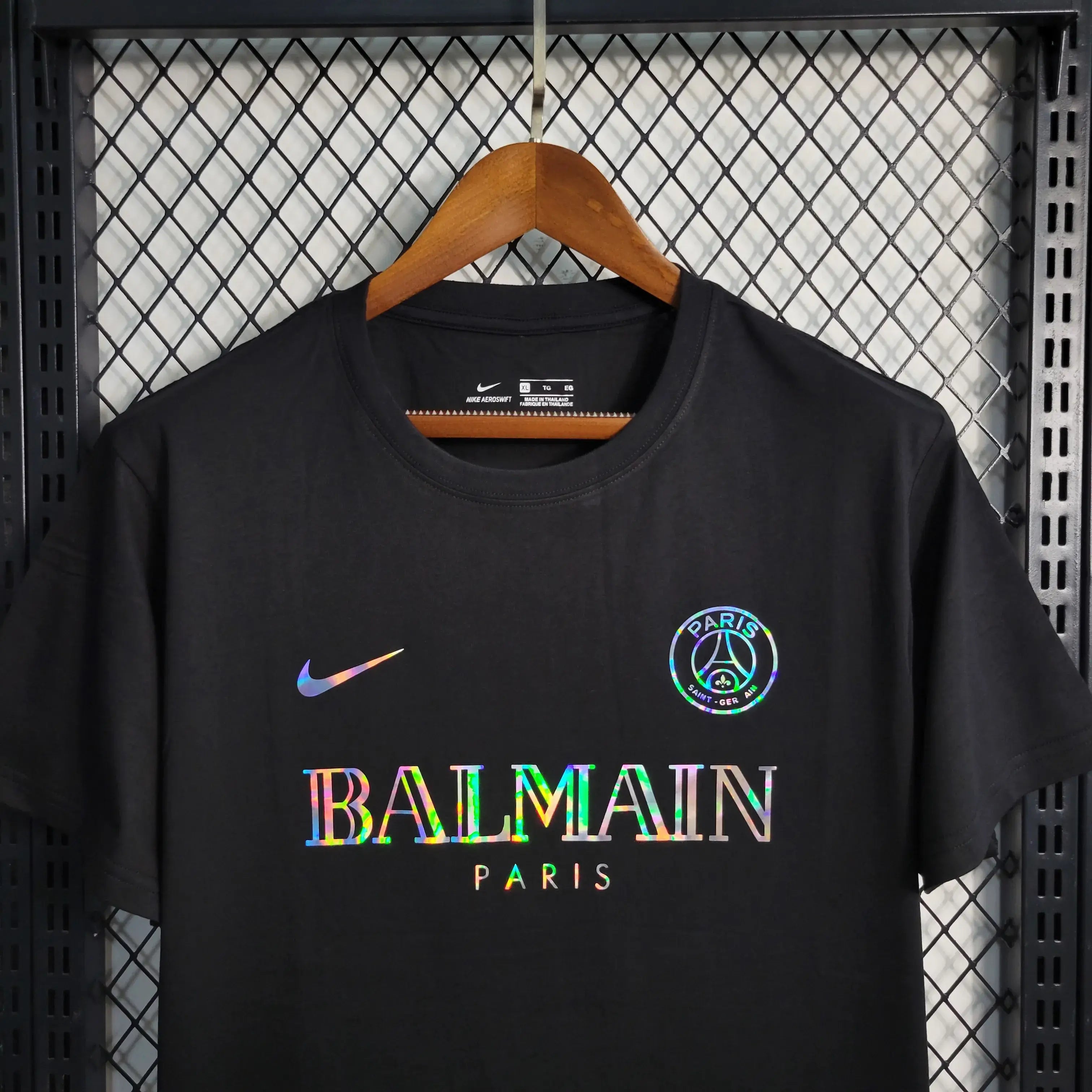 Camisa PSG Balmain - Preta Refletiva | Torcedor