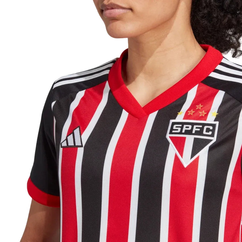 Camisa São Paulo Away 23/24 Feminina - Vermelha e Branca | Torcedor