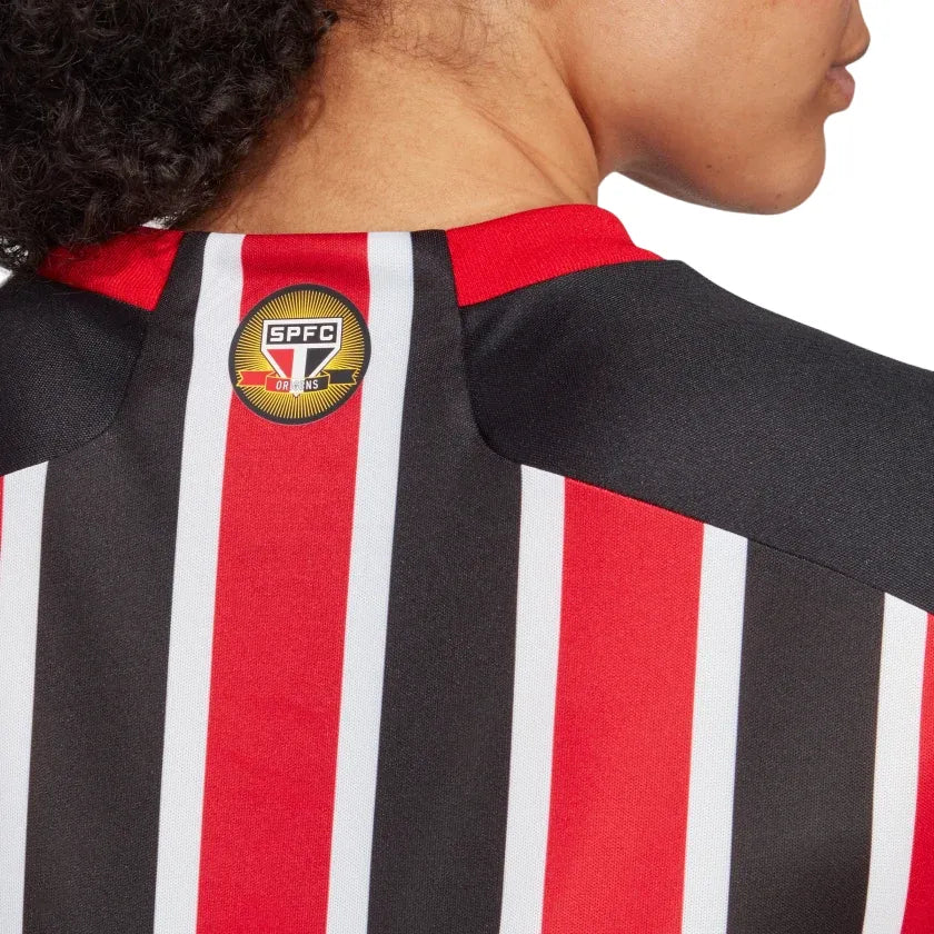 Camisa São Paulo Away 23/24 Feminina - Vermelha e Branca | Torcedor