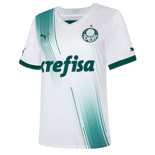 Camisa Palmeiras Away 23/24 Feminina - Branca | Torcedor