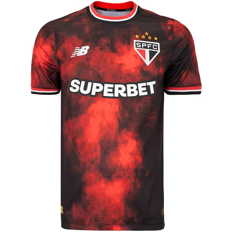 Camisa São Paulo Third 24/25 - Preta e Vermelha | Torcedor