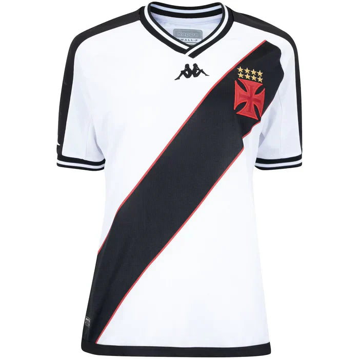 Camisa Vasco Away 24/25 Feminina - Branca e Preta | Torcedor